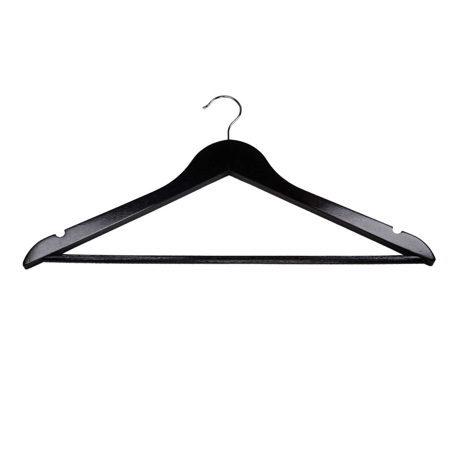 Galge silverkrok Edward med tvärslå/kjolhak 45 cm, Svart