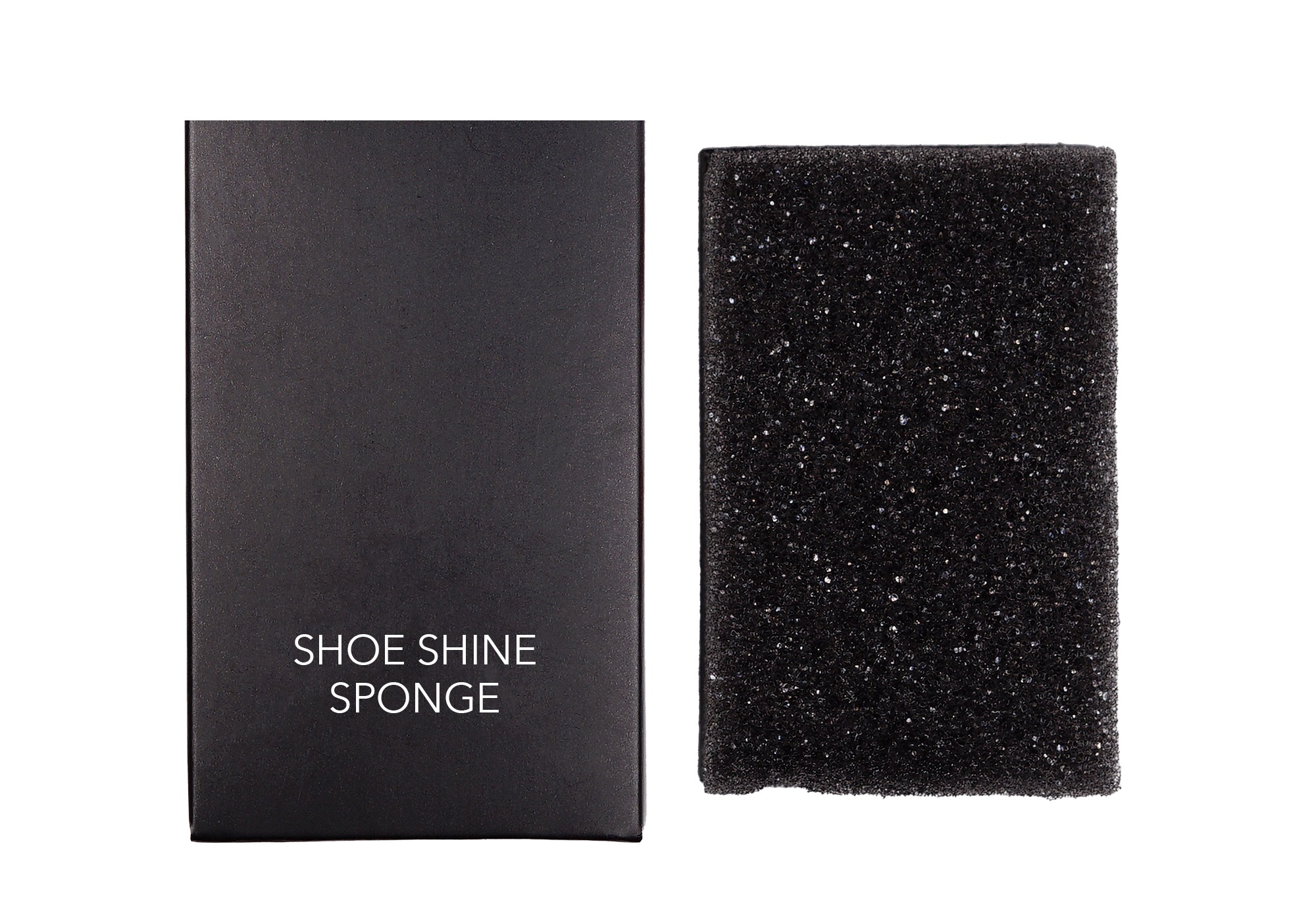 Shoe shine sponge - Black Line. Treated with silicone for a great shine