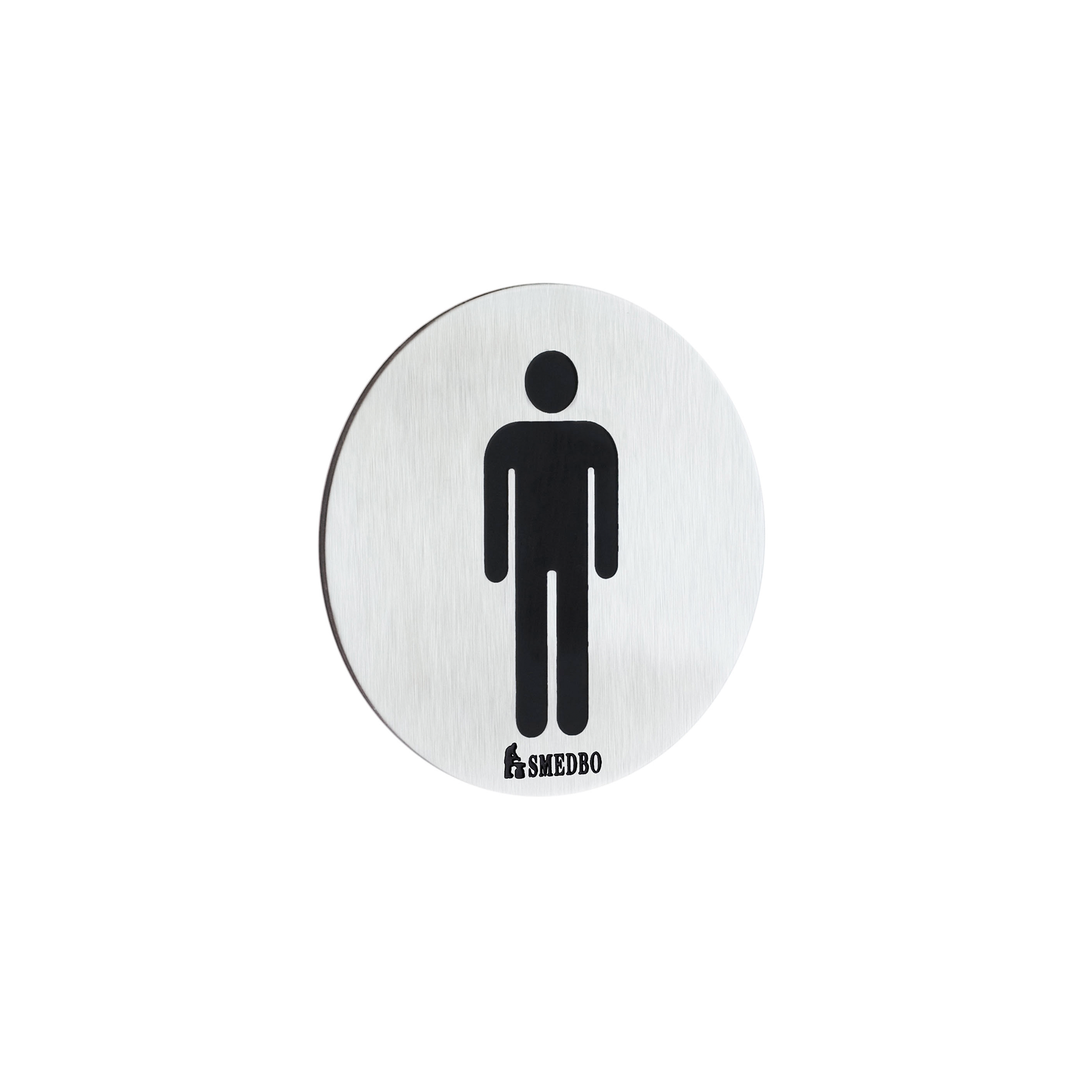 Toilet sign Mens Smedbo, Brushed Steel