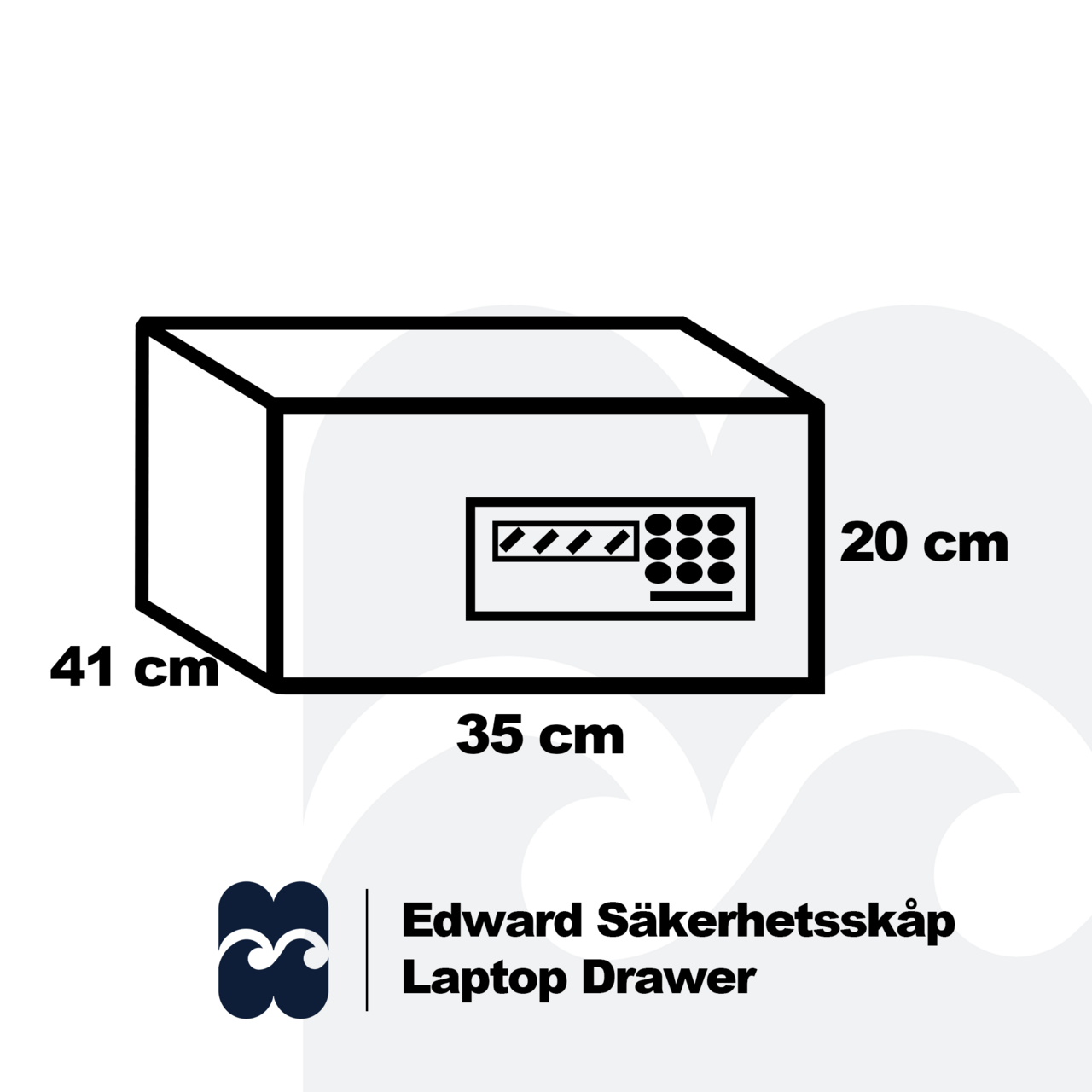 Säkerhetsskåp  Edward Laptop drawer