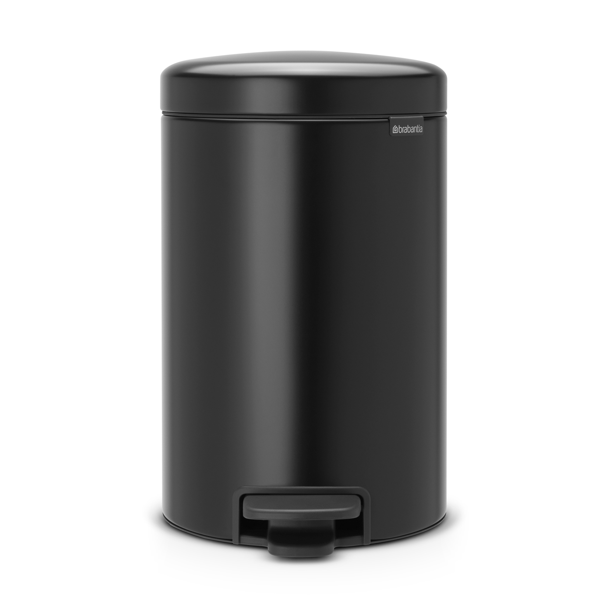 Pedal bin Brabantia Newicon 12 l, Matt Black, fingerprint proof