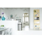 Papperskorg Brabantia push bin 60 l, Matt Stål