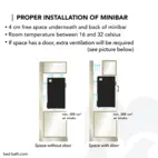 Minibar Edward Peltier 30 l, Svart