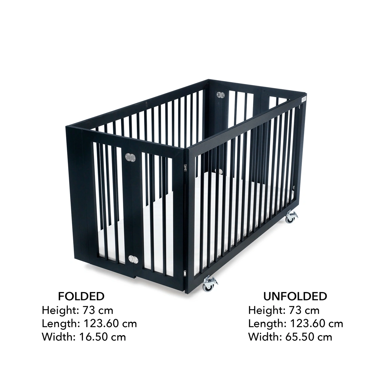 Crib Edward, EU certified through SP, Black