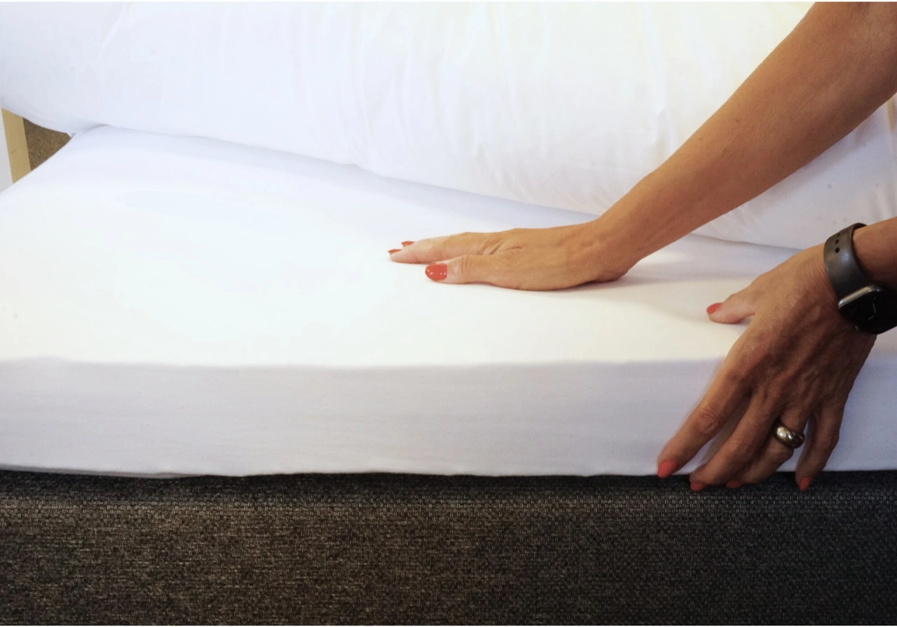 Fitted sheet, jersey stretch 180x200 cm, White