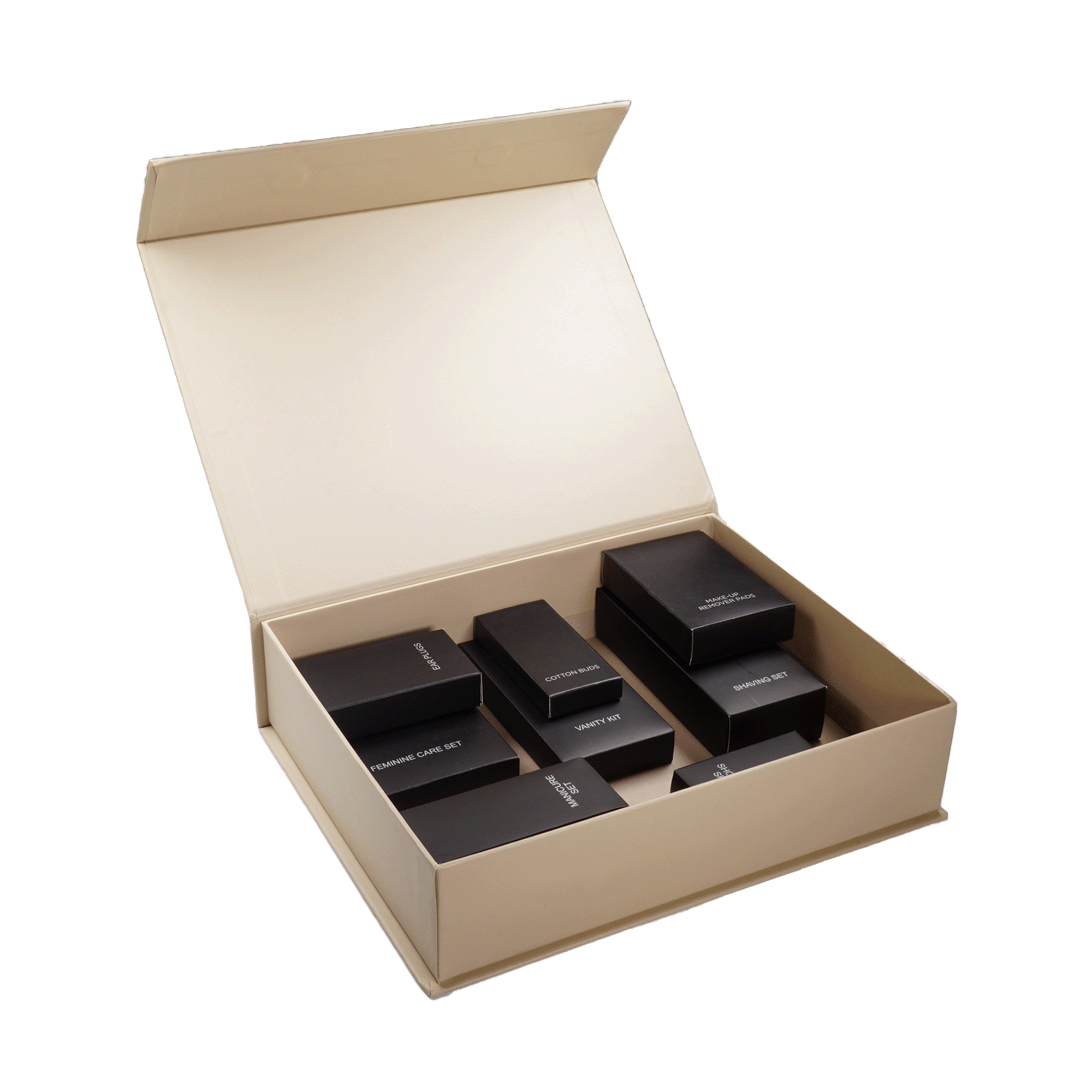 Presentation box for guest amenities