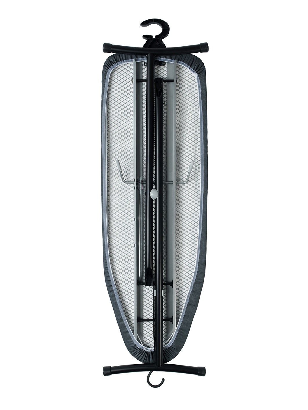 Ironing board with holder for iron