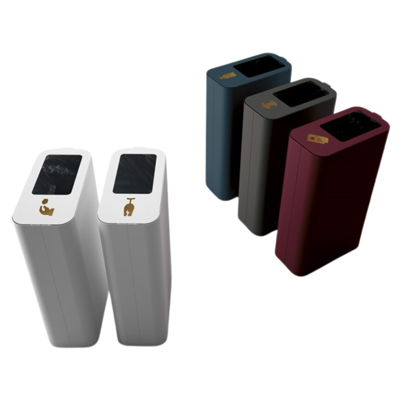 Waste sorting bin Drop top 62 l, Black