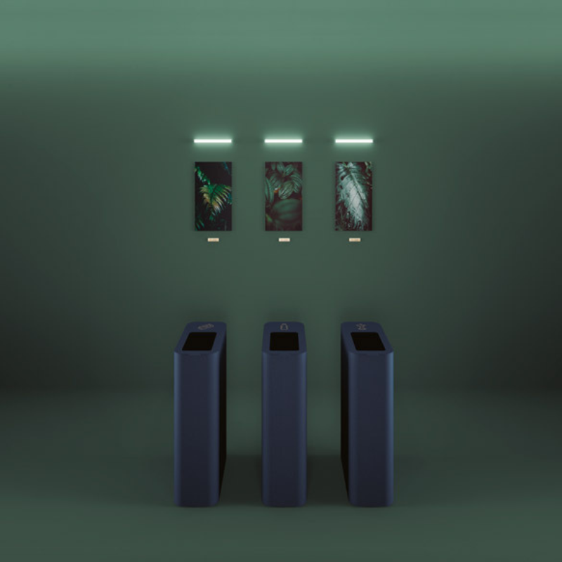 Waste sorting bin Drop top 62 l, Blue