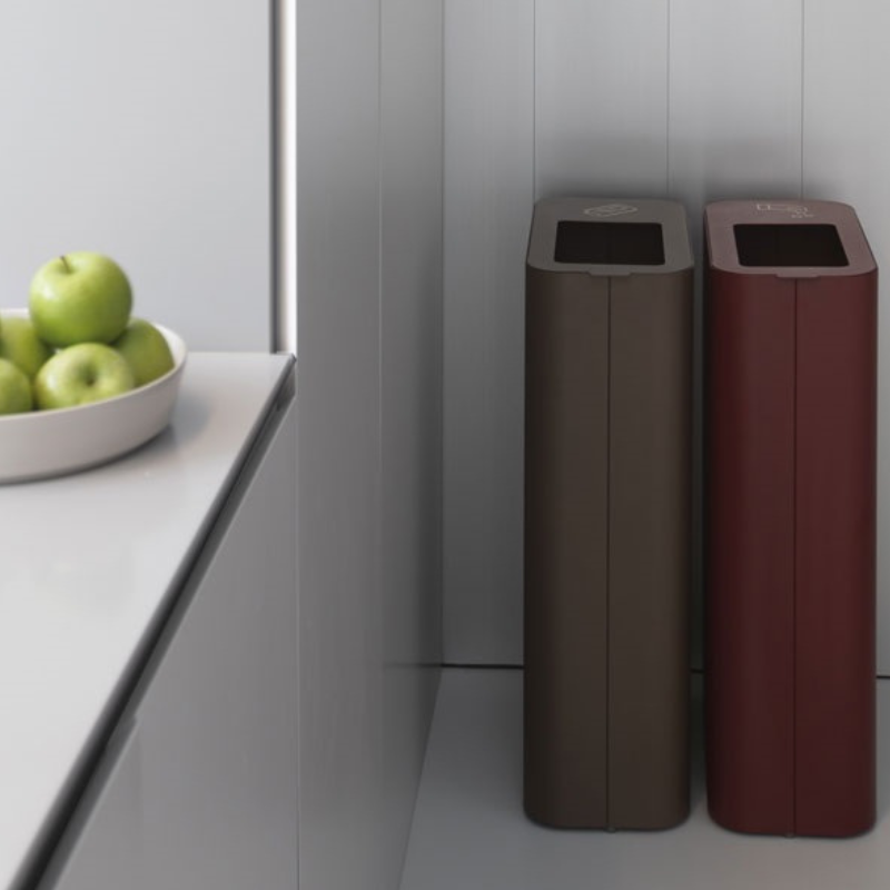 Waste sorting bin Drop top 62 l, Red