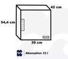 Minibar Edward Absorption 33 l, Glasdörr