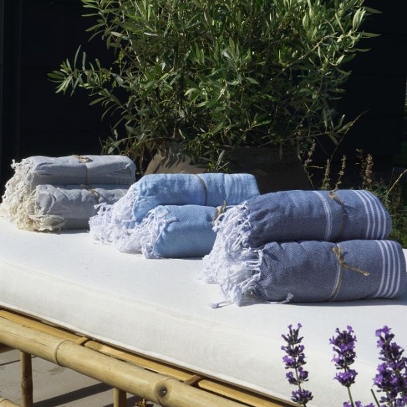 Towel Hammam 90x180 cm, Gray/white