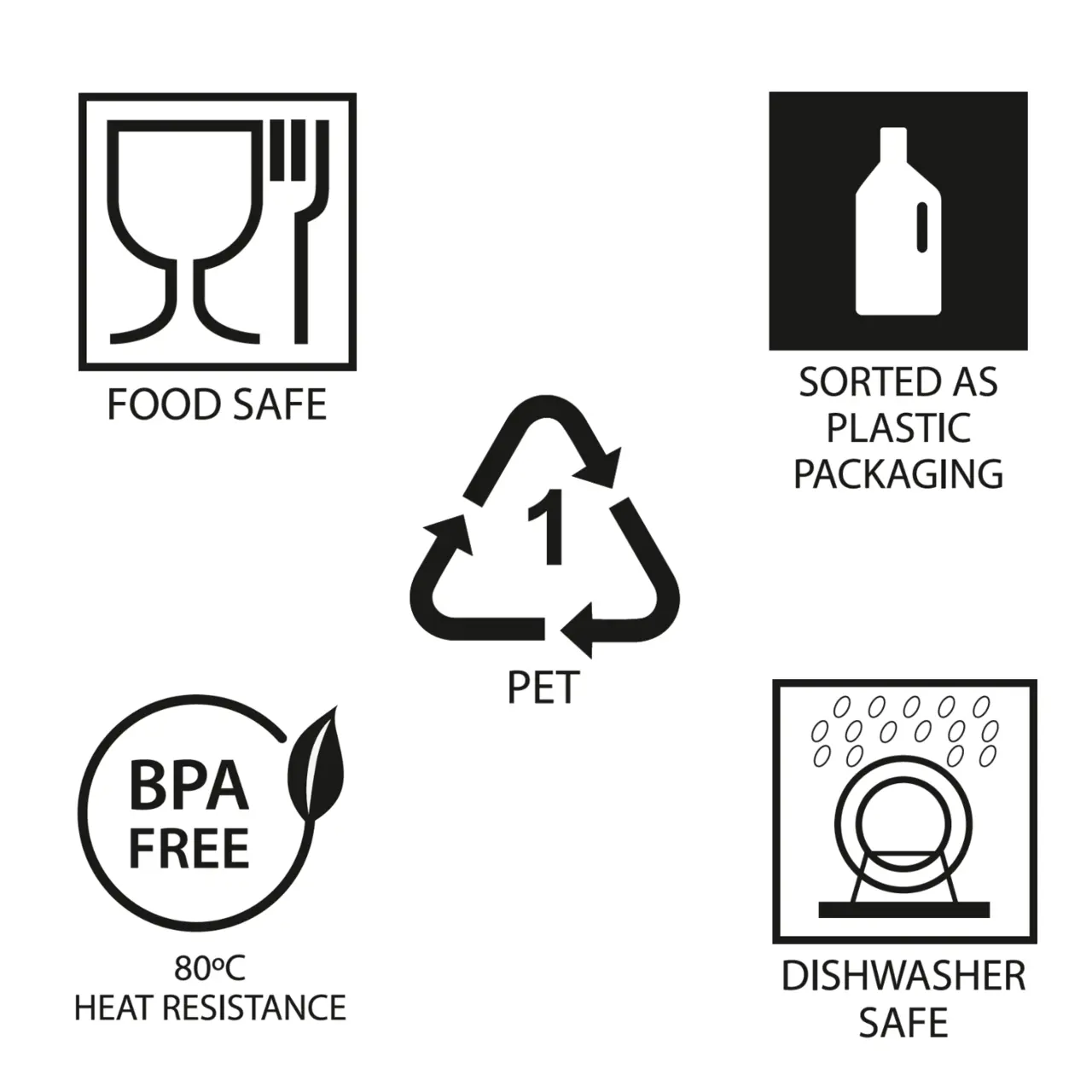 Wine glass PET 40 cl, heat-resistant