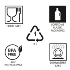 Wine glass PET 40 cl, heat-resistant