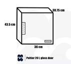Minibar Edward Peltier 20 l, glass door, Black
