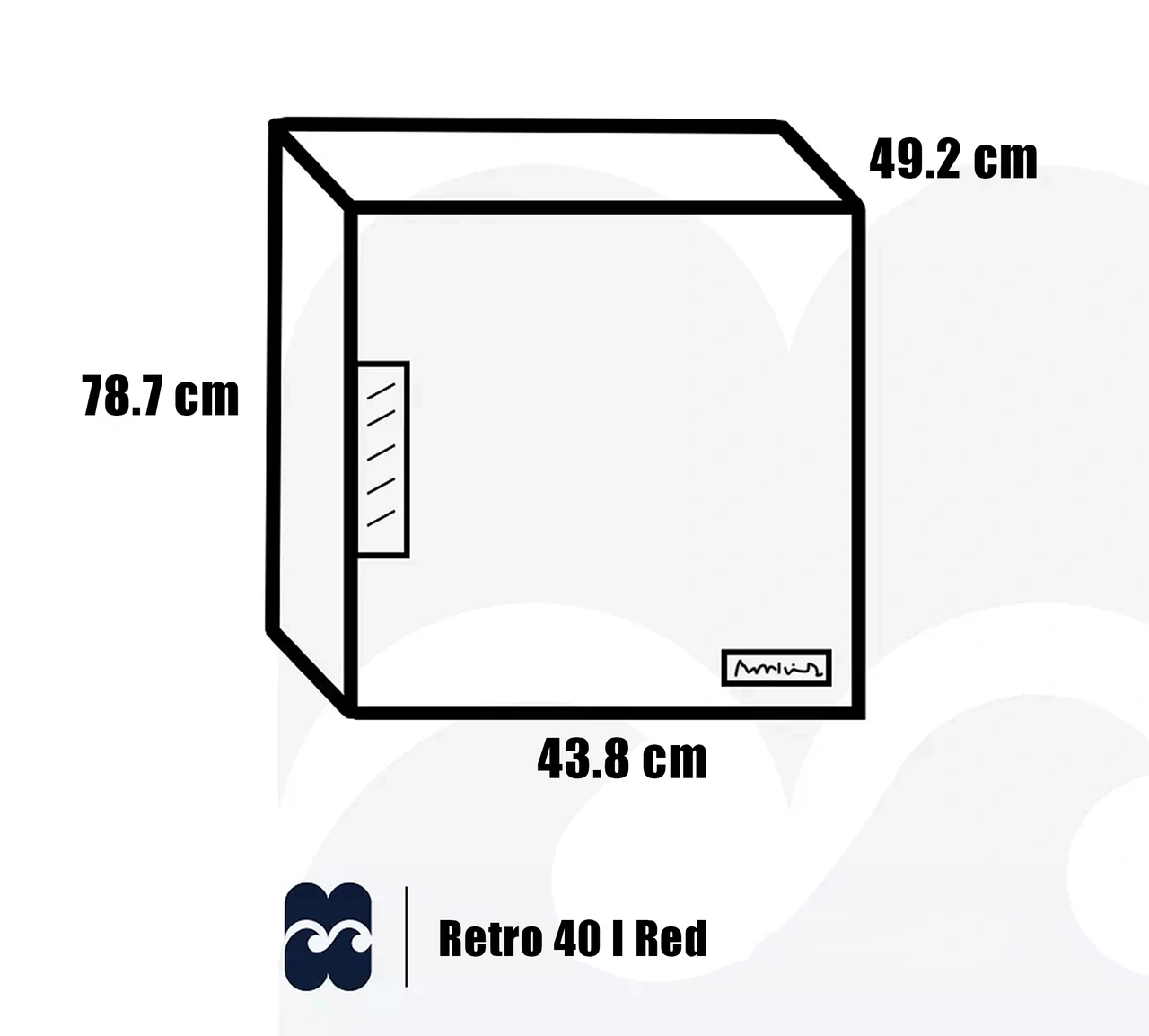 Minibar Retro 40 l, Red