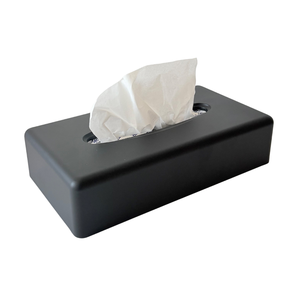 Tissue dispenser rectangular, Matt Black