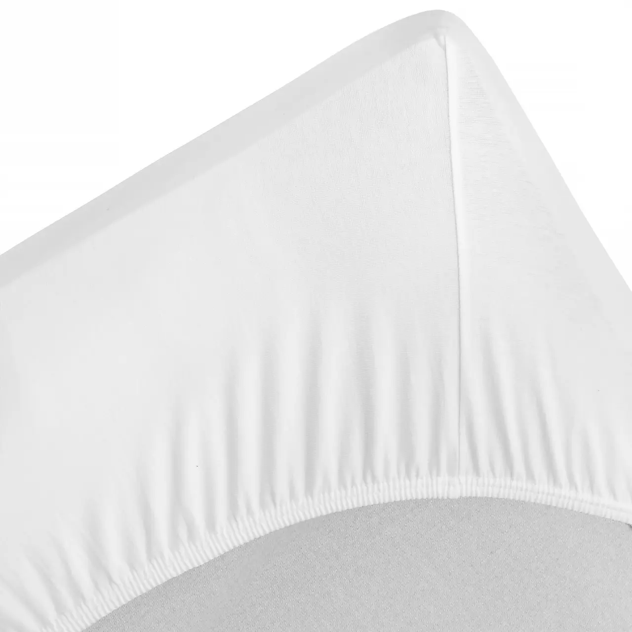 Fitted sheet, jersey stretch 105x200 cm, White